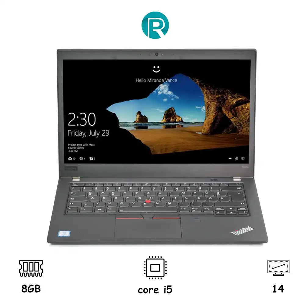 لپ تاپ استوک Lenovo ThinkPad T480s Intel i5